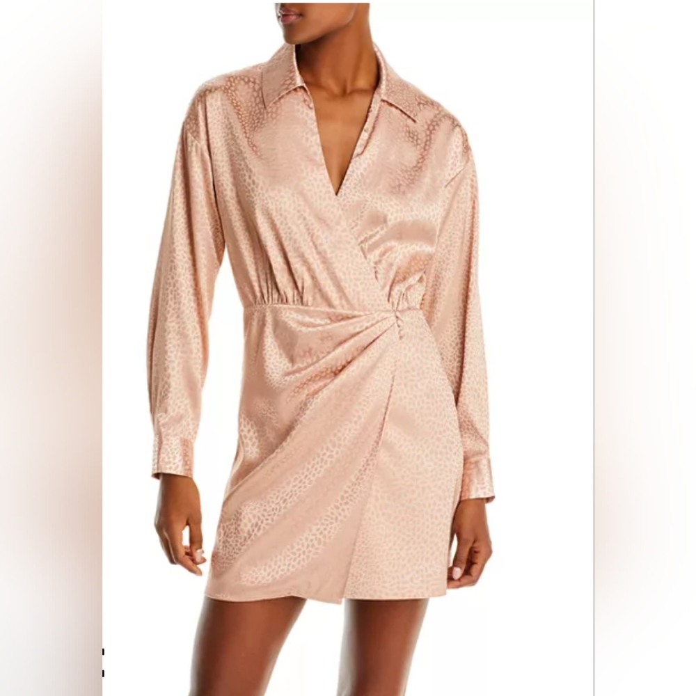 Aqua Womens Satin Animal Print Mini Dress, Sz. XL. MSRP $88. 